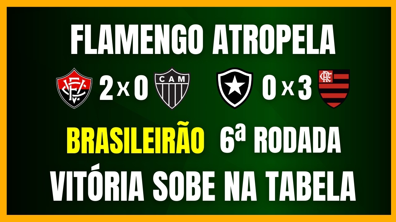 BRASILEIR&Atilde;O 2026 | FLAMENGO ATROPELA O BOTAFOGO | VIT&Oacute;RIA SOBE NA TABELA | COME&Ccedil;OU A 6&ordf; RODADA