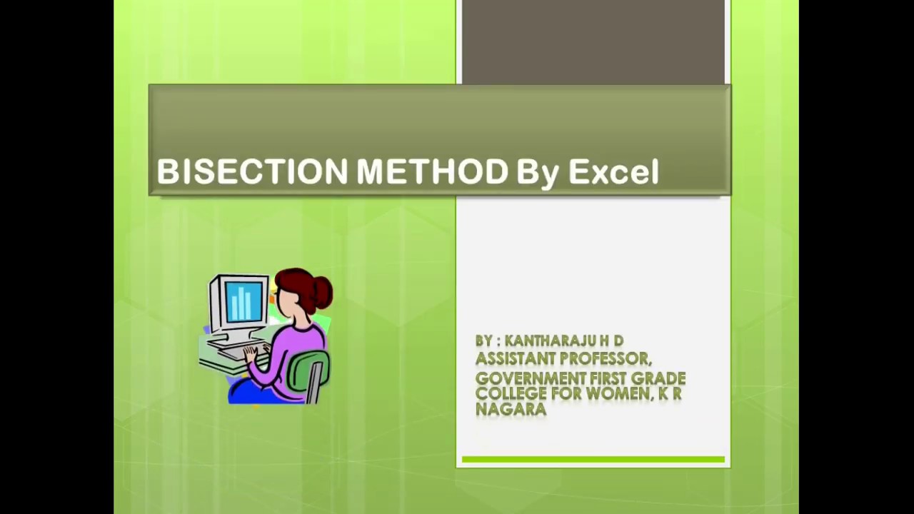 bisection method in Excel