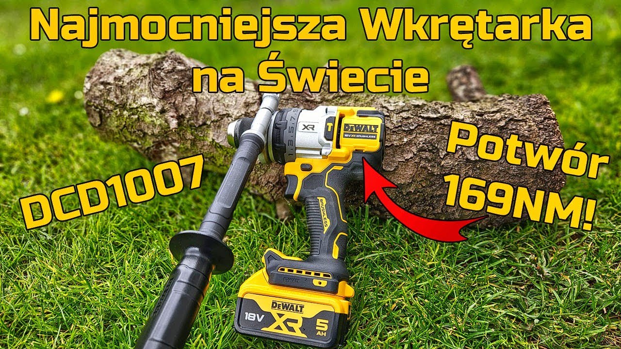 DeWalt DCD1007NT - NAJMOCNIEJSZA WKRĘTARKA NA ŚWIECIE - 169NM!! TEST