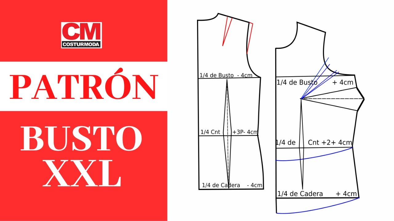 📐Cómo hacer el PATRÓN para un BUSTO XXL❗️