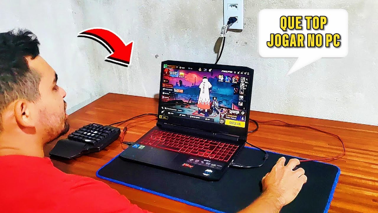 🔥JOGANDO FREE FIRE NO NOTEBOOK: Será que roda liso? (Partida insana!)💻🔥 #freefire #pc #kitmobilador 