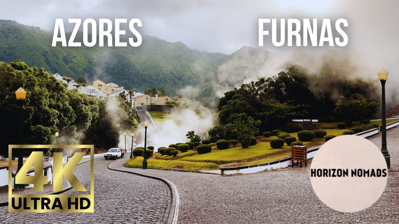A walking tour of Furnas, a town nestled in a volcanic crater in the Azores. 2025 - 4K HDR 60fps