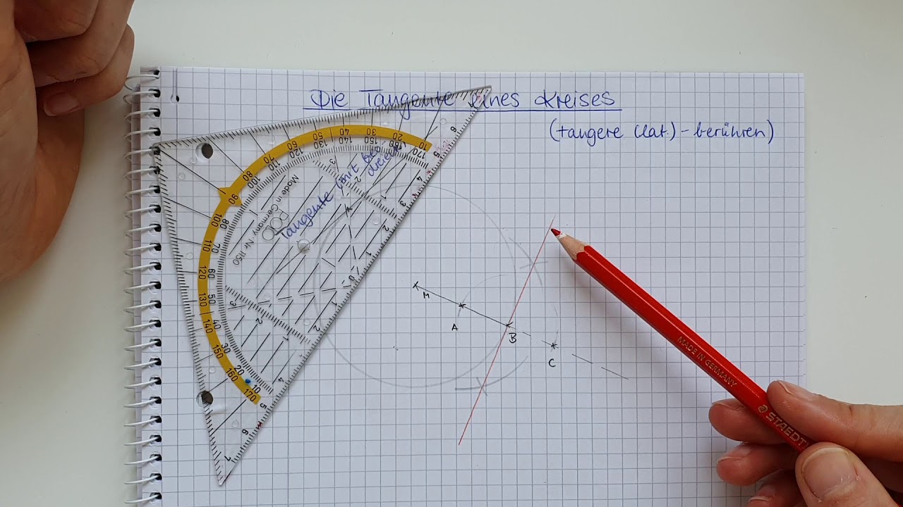 Mathe Klasse 7 - Die Tangente an einen Kreis konstruieren