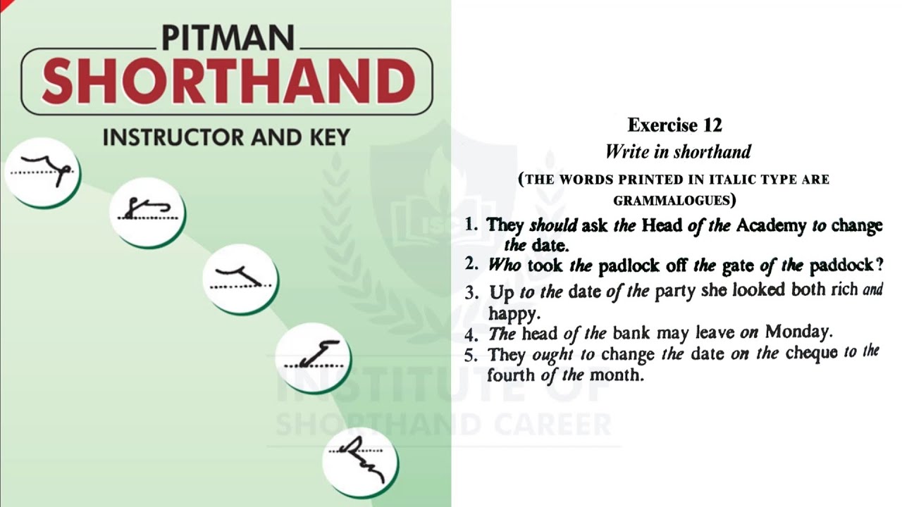 Exercise-12 | Audio Dictation | Pitman Green Book | By Janvi Ma'am