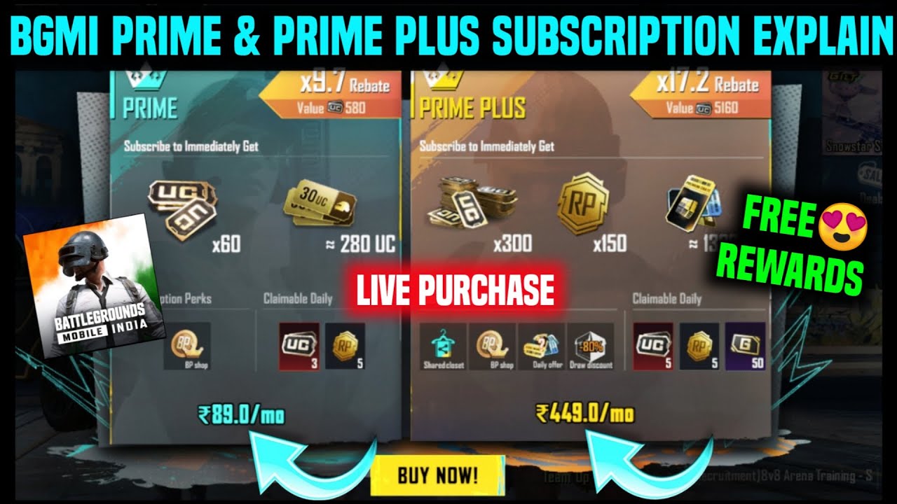 BGMI PRIME AND PRIME PLUS SUBSCRIPTION BENEFITS EXPLAINED | HOW TO BUY PRIME PRIME PLUS IN BGMI