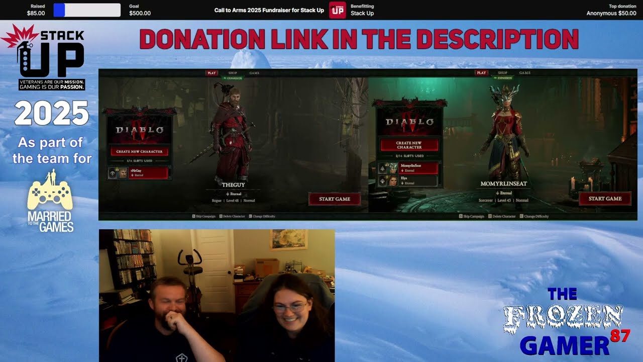 #StackUp #CalltoArms 2025 TEST Stream #2 - #DiabloIV with My Bride