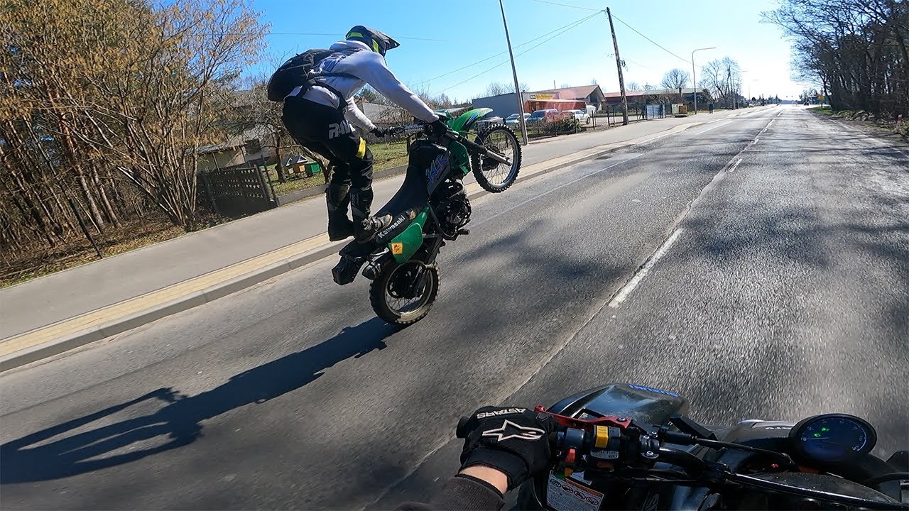 KAWASAKI KLR 300 WHLEELIE | POWROT SUZUKI LTZ 400 | KXF 250