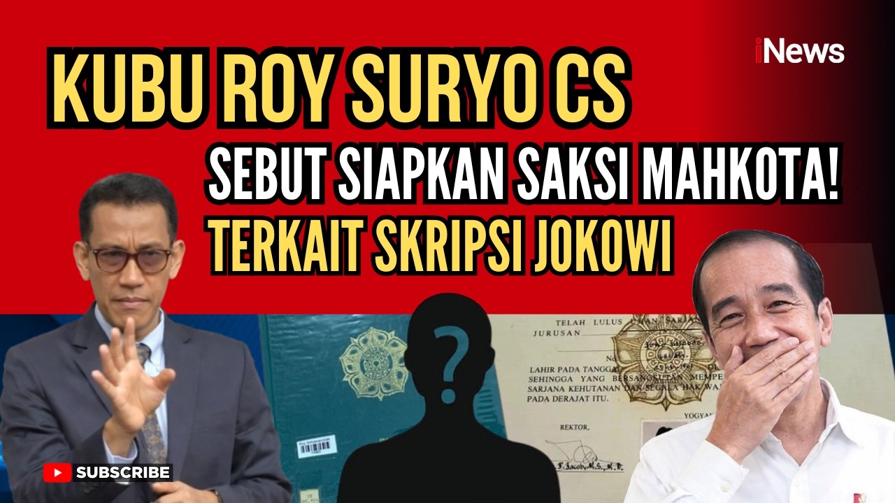 Bakal Bongkar Skripsi Jokowi! Roy Suryo Cs Siap Bawa Saksi Mahkota di Sidang | iNews Terkini