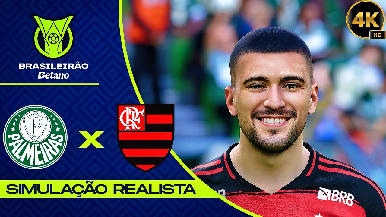 PALMEIRAS X FLAMENGO | BRASIELIRÃO 2025 | 10 RODADA | PES 2021 4K60FPS SIMULAÇÃO.