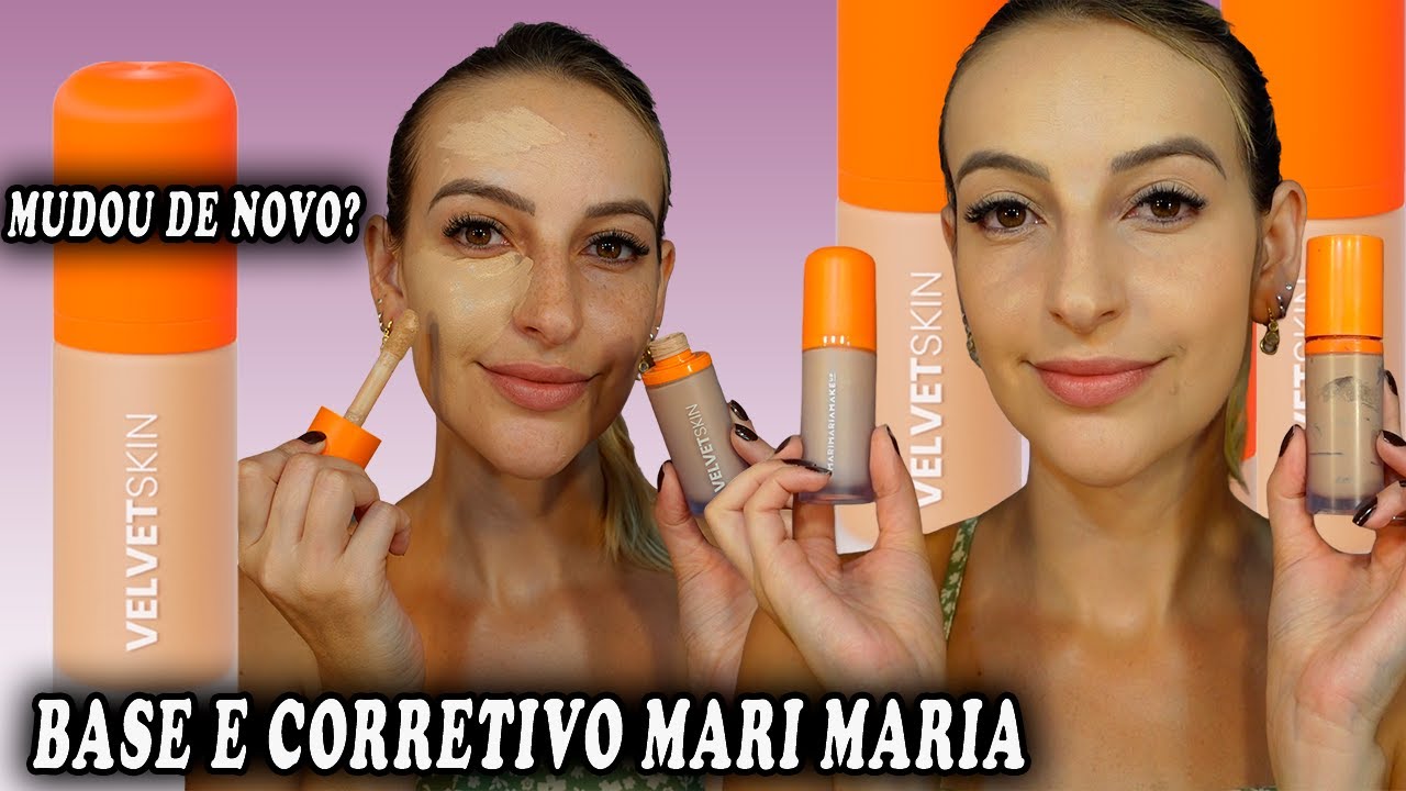 TUDO SOBRE A NOVA VERSÃO DA BASE E CORRETIVO *VELVET SKIN* MARI MARIA | Bege Claro 1