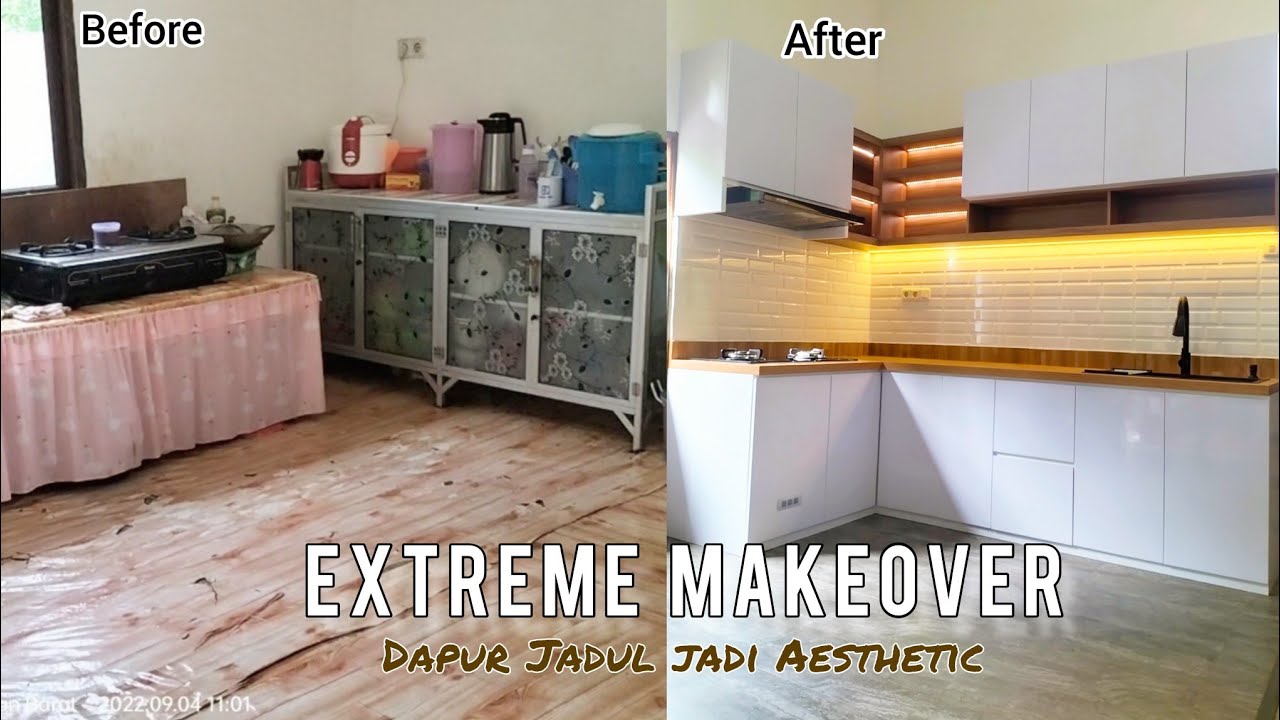 RENOVASI DAPUR | MEMBUAT KITCHEN SET MINIMALIS L | Kitchen Makeover | Indonesian