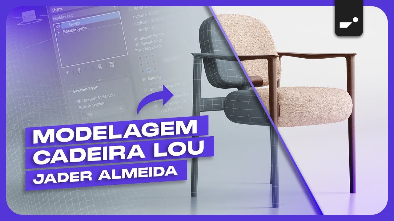 Modelagem 3D para Iniciantes - Cadeira Lou do Jader Almeida | Tutorial 3ds Max