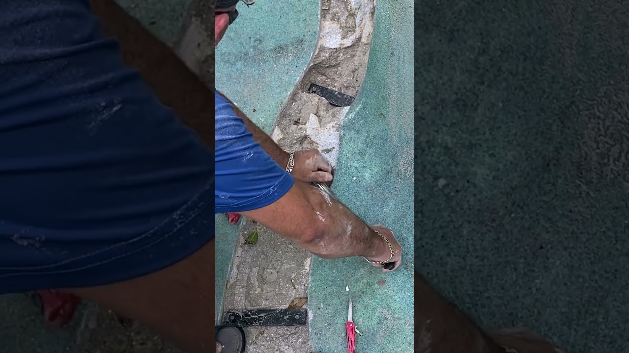 Repairing Swimming Pool Cracks With Torque Lock In South Florida #swimmingpool #poolrepair #pools