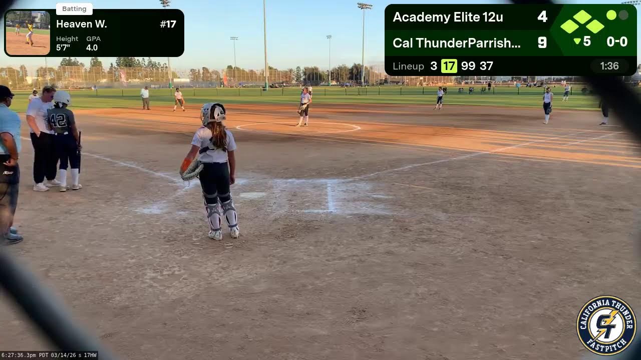 Cal ThunderParrish12 vs. Academy Elite 12u (2026.03.14)