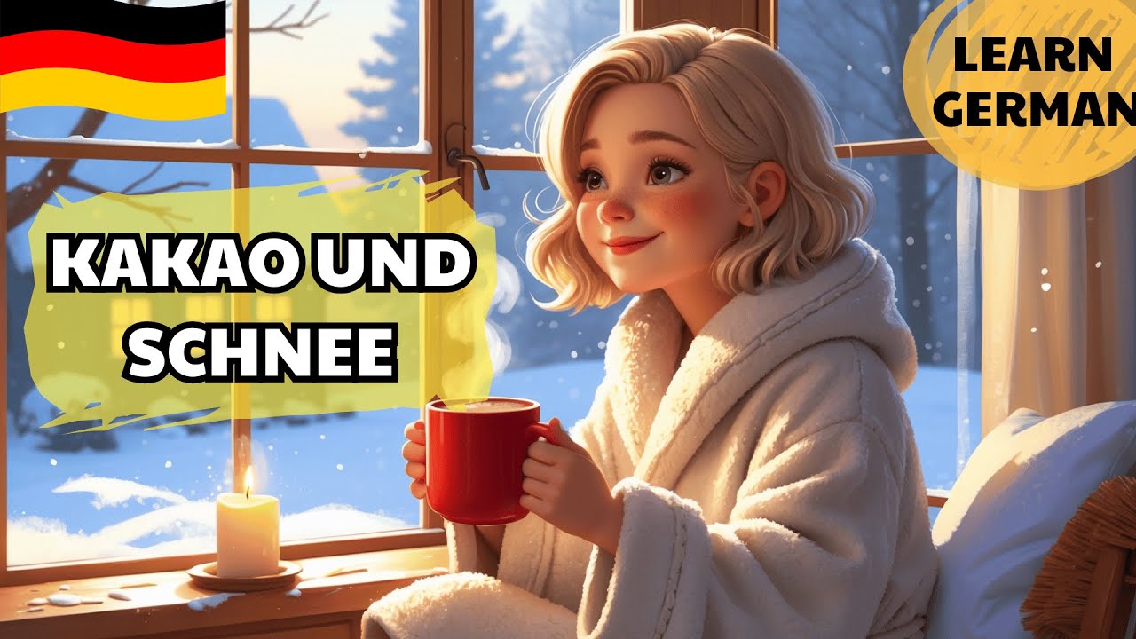 Deutsch lernen B1 | Wintermorgen zu Hause | German A2 - B1 Story