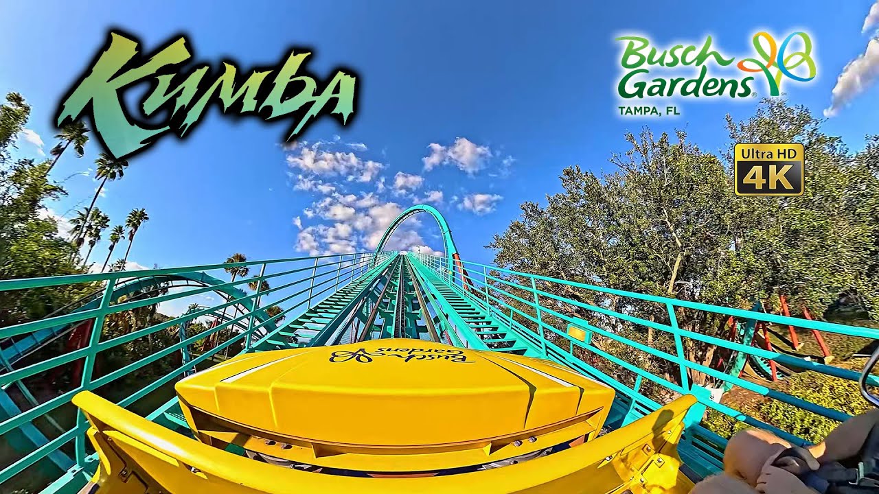 Kumba Roller Coaster On Ride Front Seat4K  POV Busch Gardens Tampa 2025 10 16