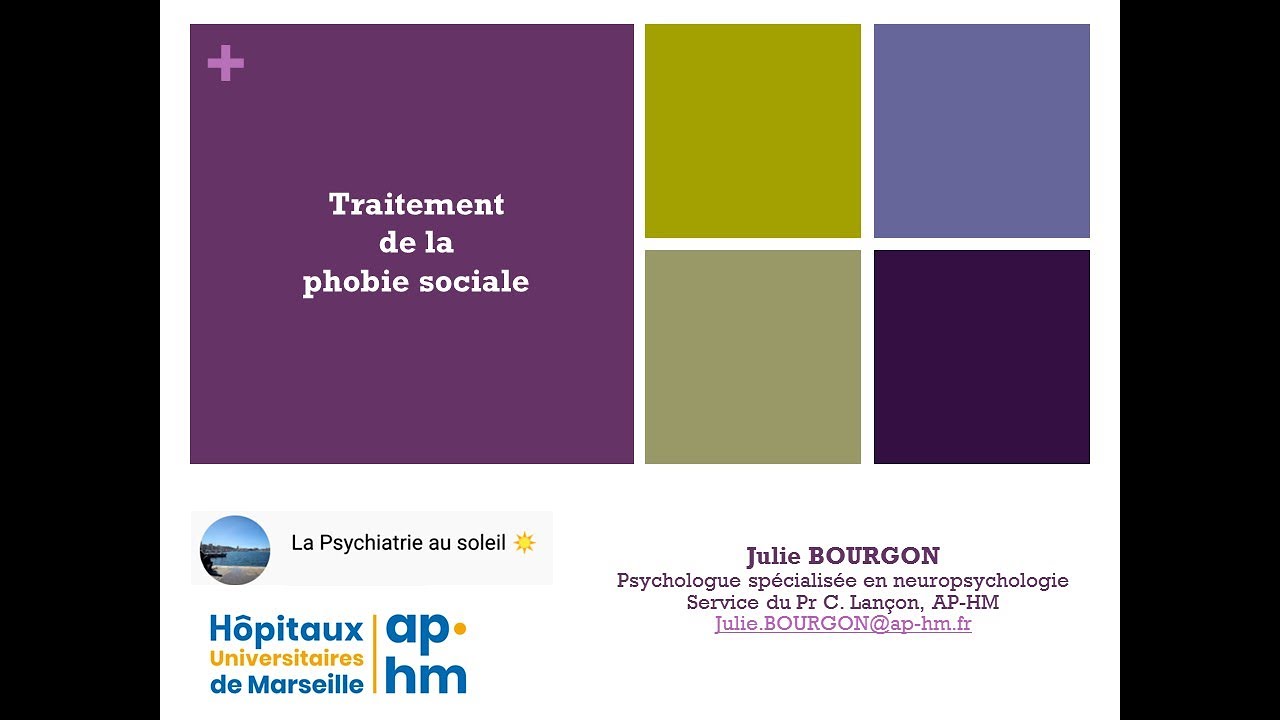 Traitement de la phobie sociale - Julie BOURGON