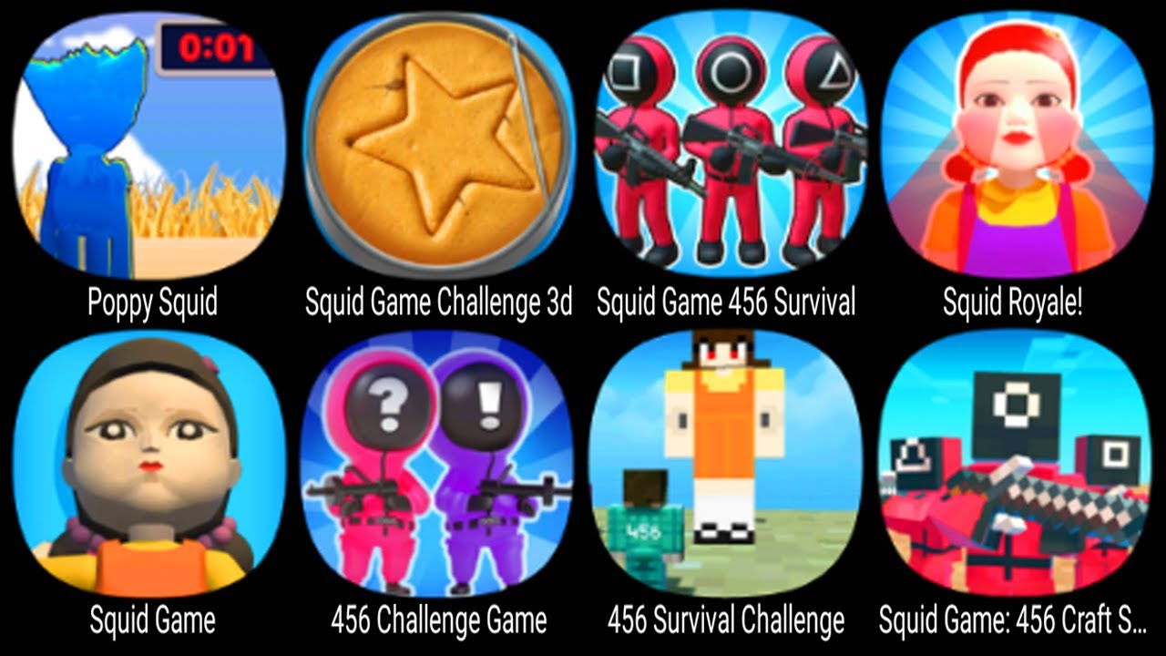 Poppy Squid, Squid Game Challenge 3D, Squid Game 456 Survival, Squid Game, 456 Challenge Game ...