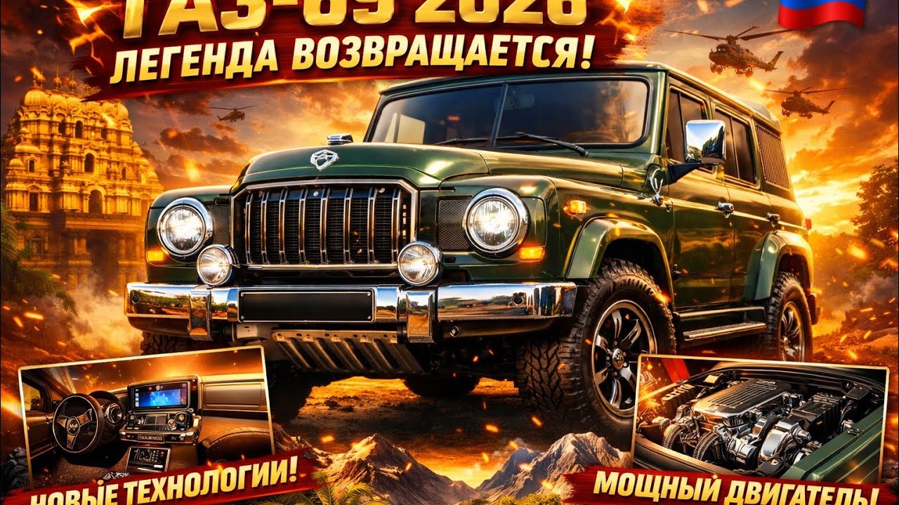 🚙 ГАЗ-69 2026 — Легенда возвращается в стиле ретро! ✨🔥