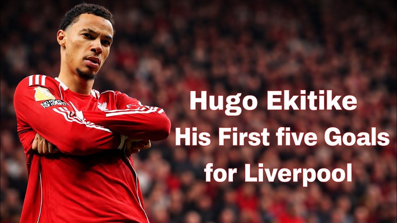 Hugo Ekitike His First five Goals for Liverpool #goals #hugoekitike #liverpool #skills #ucl 