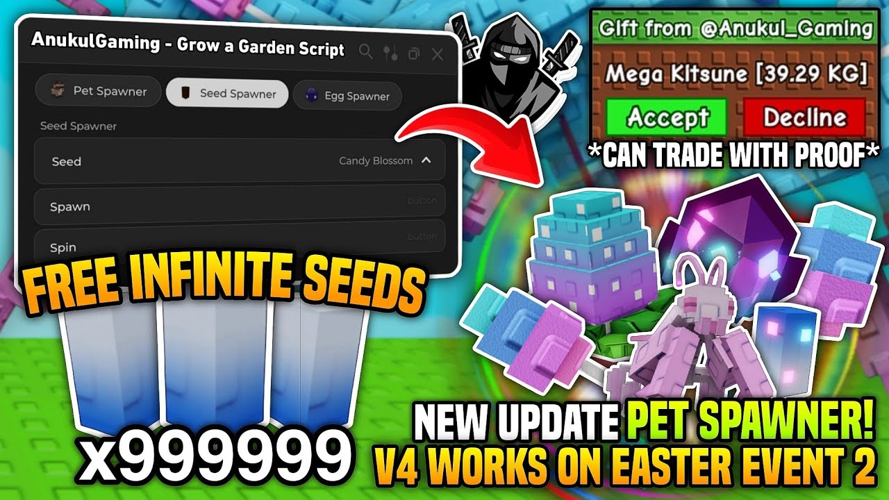[🍭] NEW PET SPAWNER! 🤑 Grow a Garden 🌶️ Script! &bull; No Key 🔥 *UNPATCHED* ✅ 100% Work🌈 - Anukul Hub V4