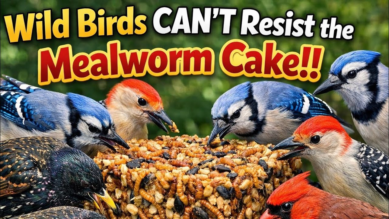 Wild Birds CAN'T Resist the Mealworm Cake!