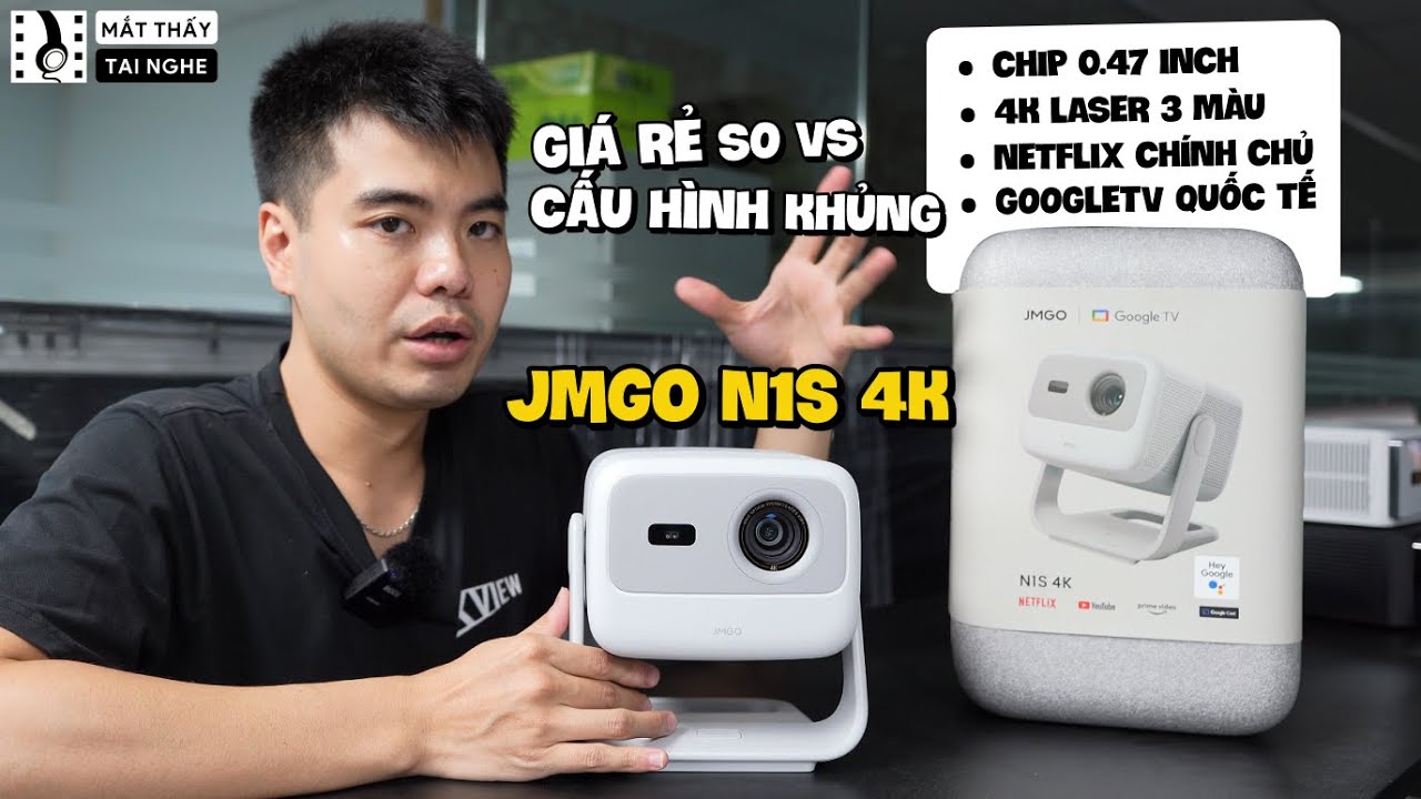 JMGO N1s 4K (4K thật chip 0.47 luôn nha) giật mình với mức giá và cấu hình khủng này trong 2025