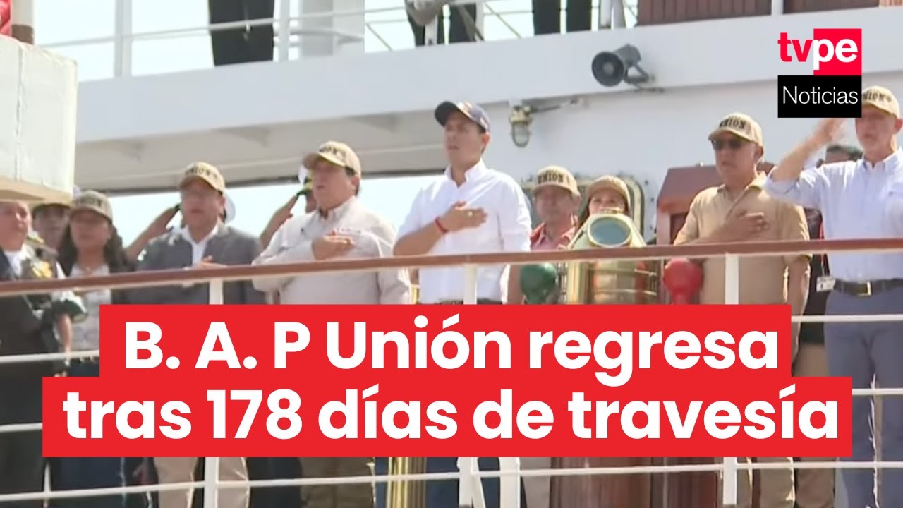Presidente José Jerí participa en arribo del B. A. P. Unión tras viaje de instrucción al extranjero