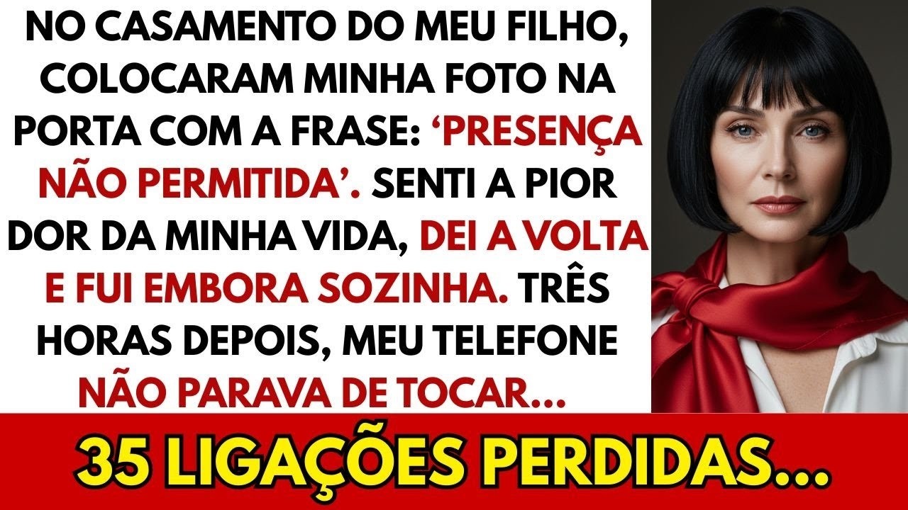 No casamento do meu filho, colocaram minha foto na porta com a frase: “PROIBIDA A ENTRADA”.