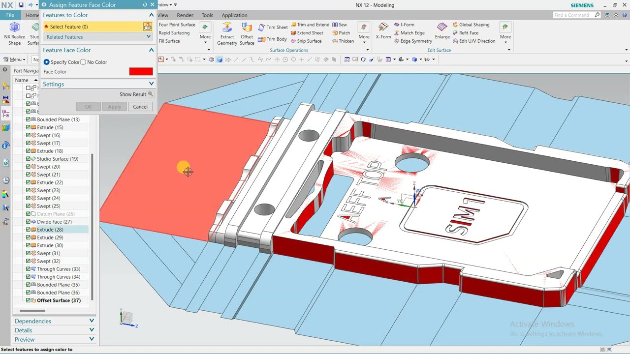 #nx12  || Extract Core and Cavity