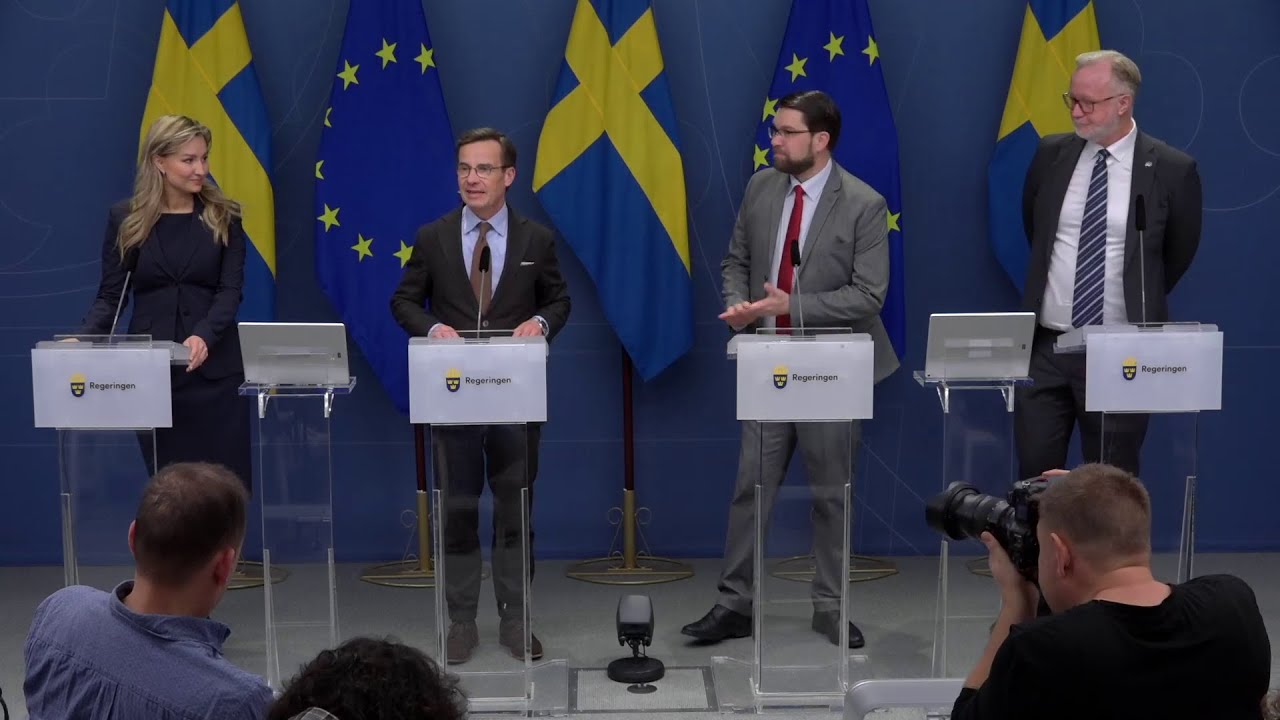 Pressträff om nytt trygghetspaket kopplat till Tidöavtalet