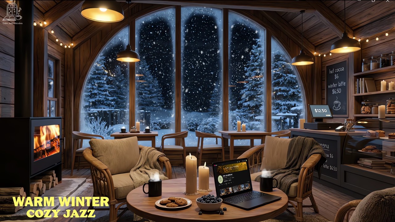 Warm Winter Jazz & Fireplace – Soothing Melodies to Keep You Cozy and Focused.