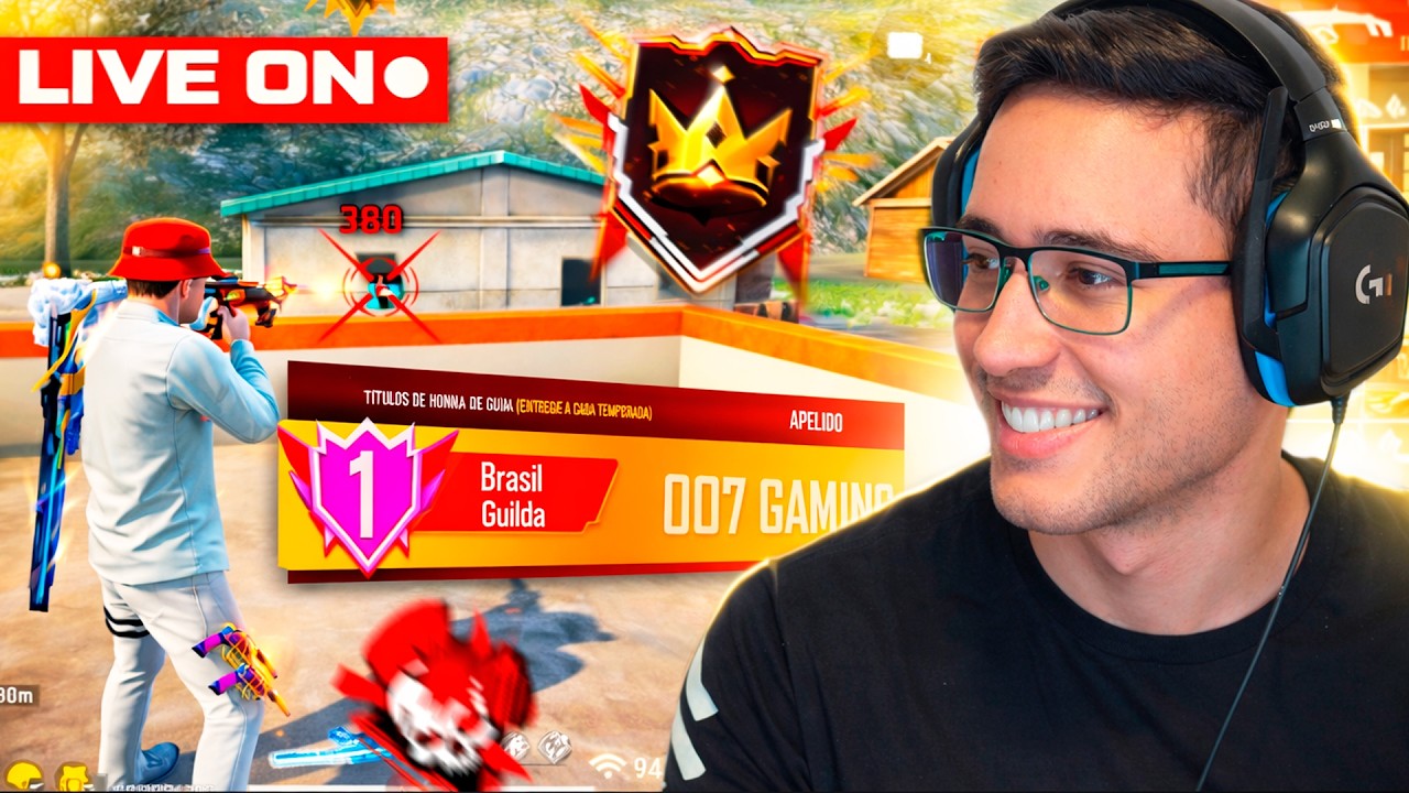 007 GAMING GUERRA DE GUILDAS TOP 1 BR 🔴 FREE FIRE AO VIVO 🔴 LEVELUP FF MOBILE