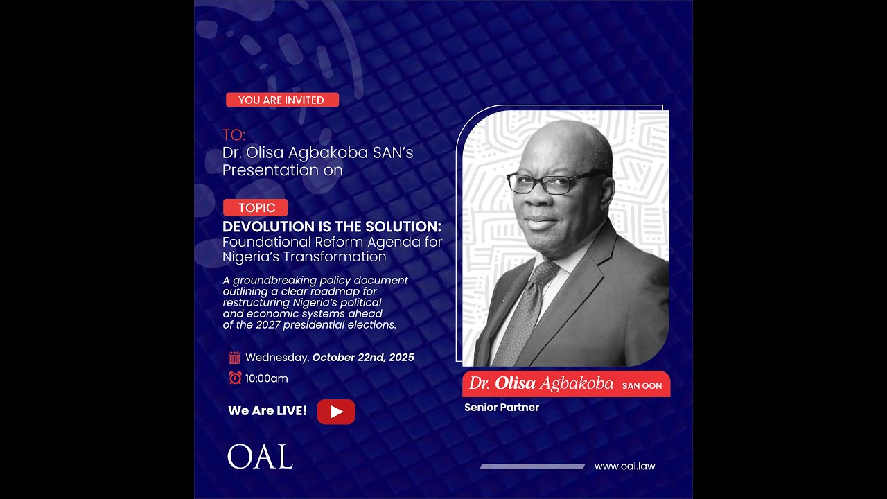 Devolution Is The Solution, Join Us Live