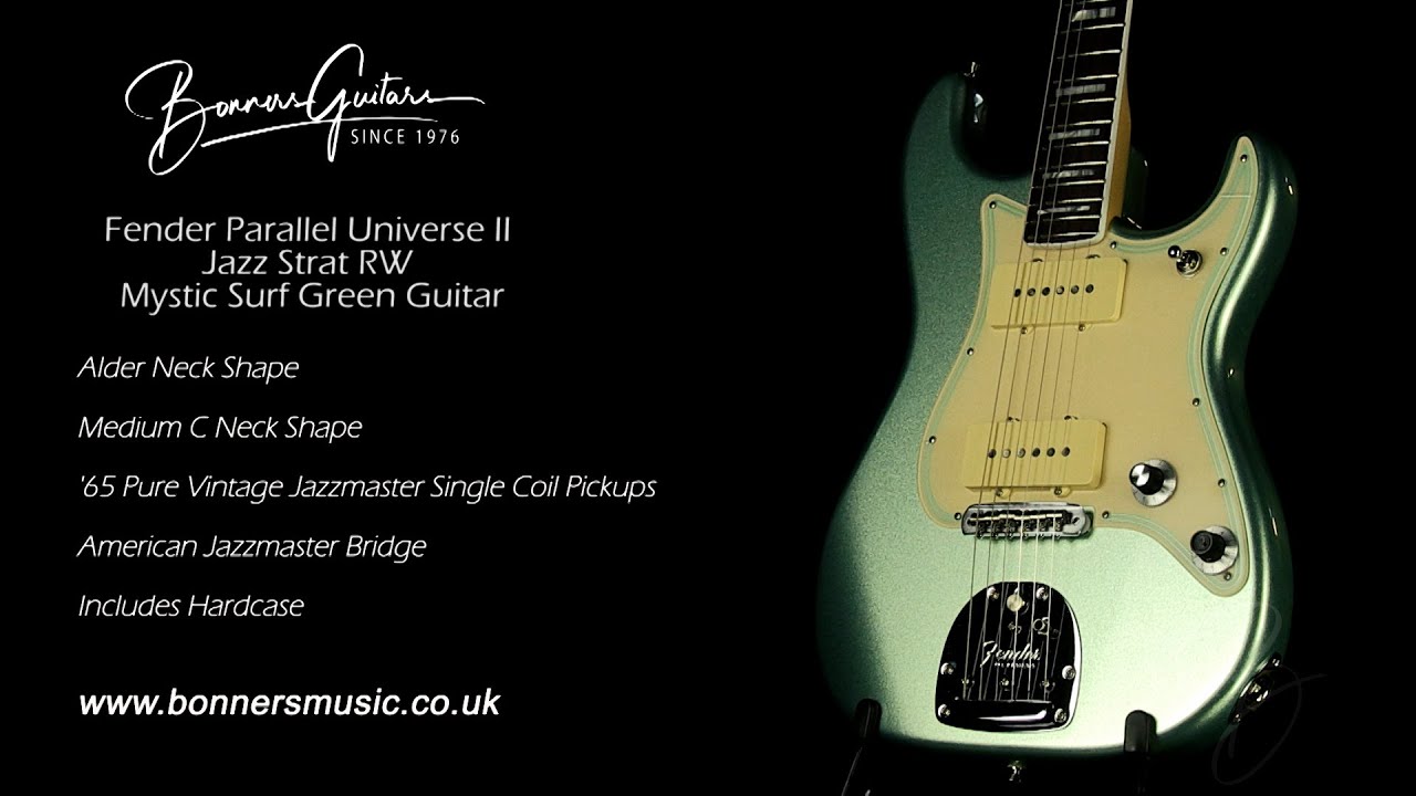 Fender Parallel Universe II Jazz Strat RW Mystic Surf Green Guitar | Bonners Guitar Store