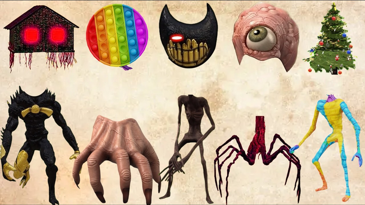 WRONG HEADS SIREN HEAD CAR, GREEN HOUSE HEAD, SCARY HOUSE, SIREN HEAD DOUBLE, SIREN HEAD THUNDERBOLT