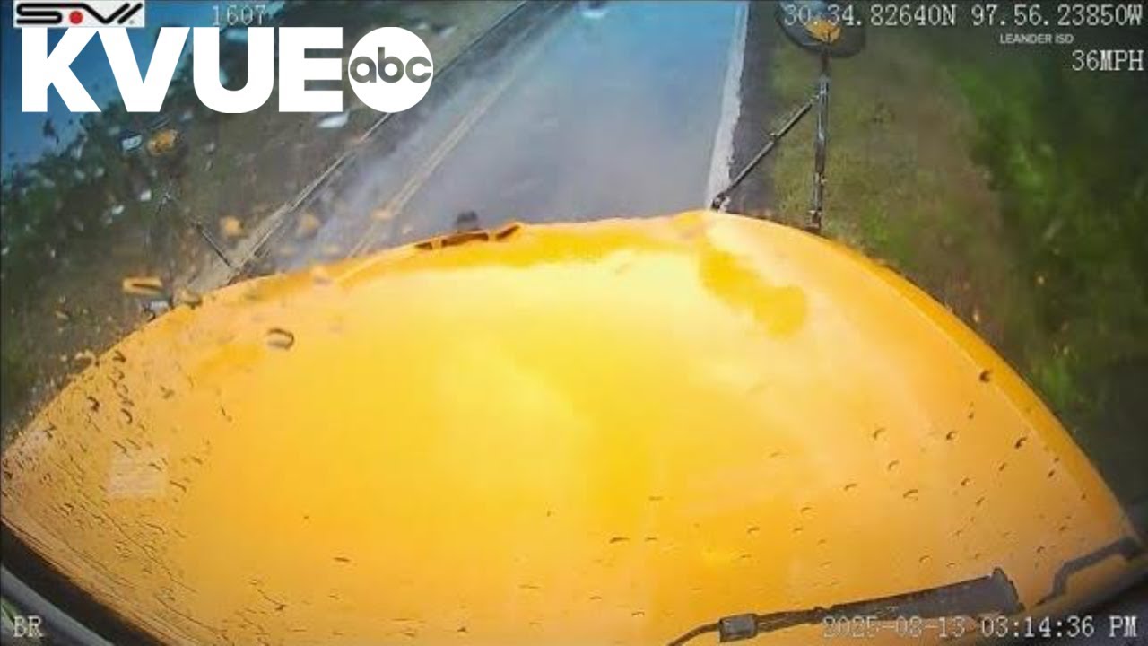 Leander ISD releases dash cam video of school bus crash that injured 17