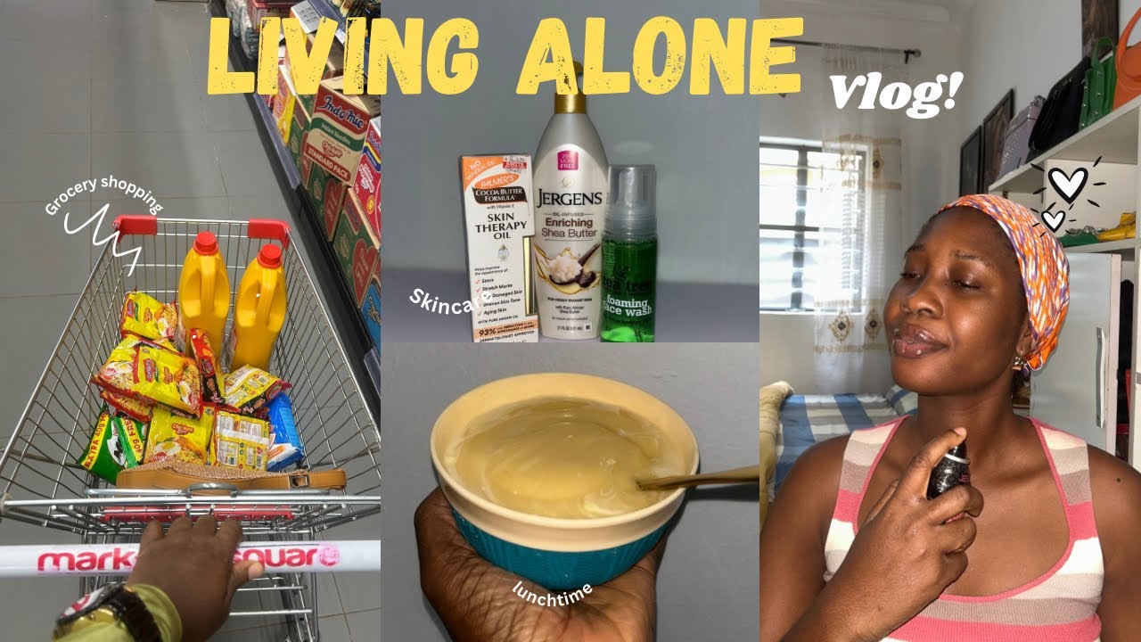 Living alone| A realistic grocery shopping vlog + wfh job + days in the life of a Nigerian girl