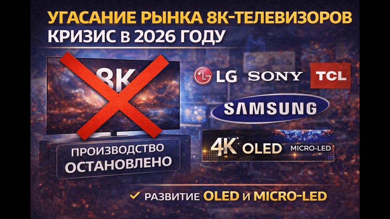 Конец эпохи 8K? Почему LG и Sony ушли с рынка и стоит ли покупать 8K телевизор в 2026 году