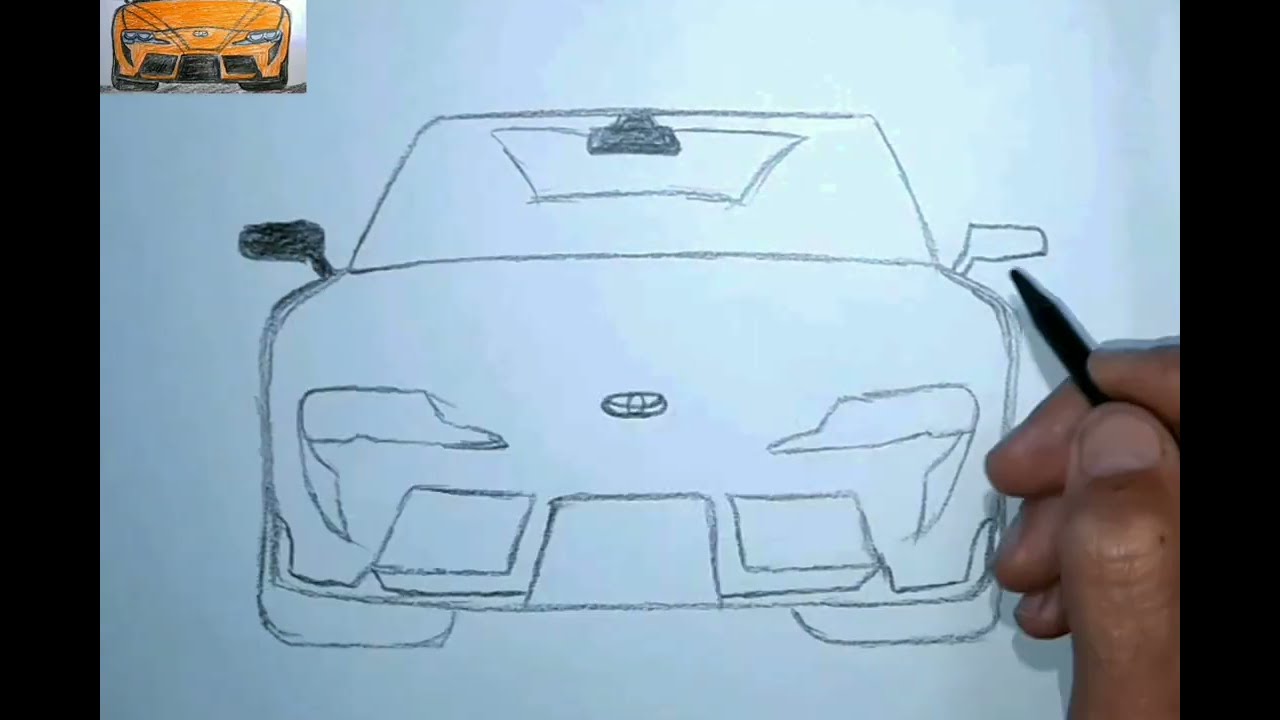 How I Drew a Toyota Supra | Satisfying Car Drawing