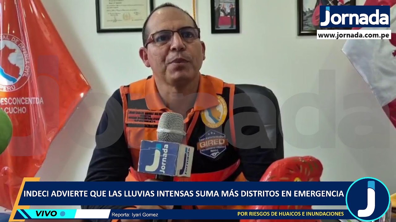 Indeci advierte que las lluvias intensas siguen afectando a Ayacucho y suma más distritos