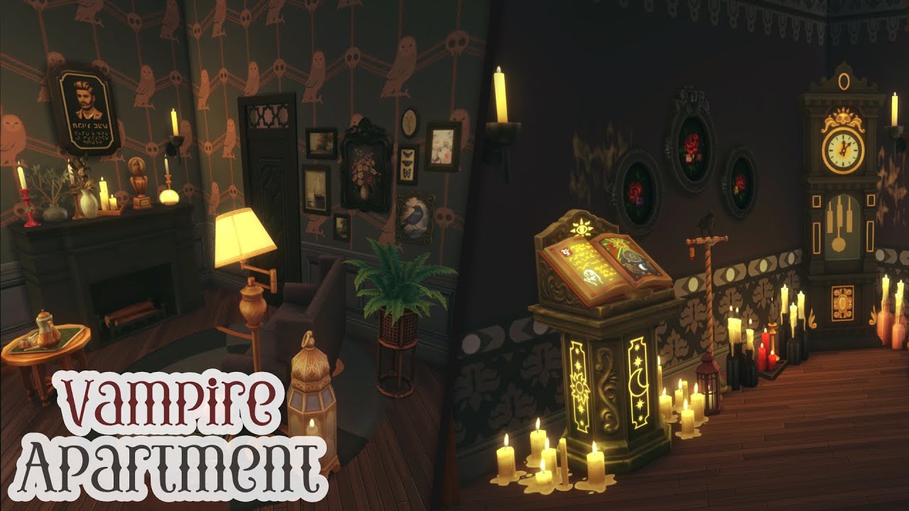 Secret Vampire Apartment 🦇 | The Sims 4 Speed Build (No CC)