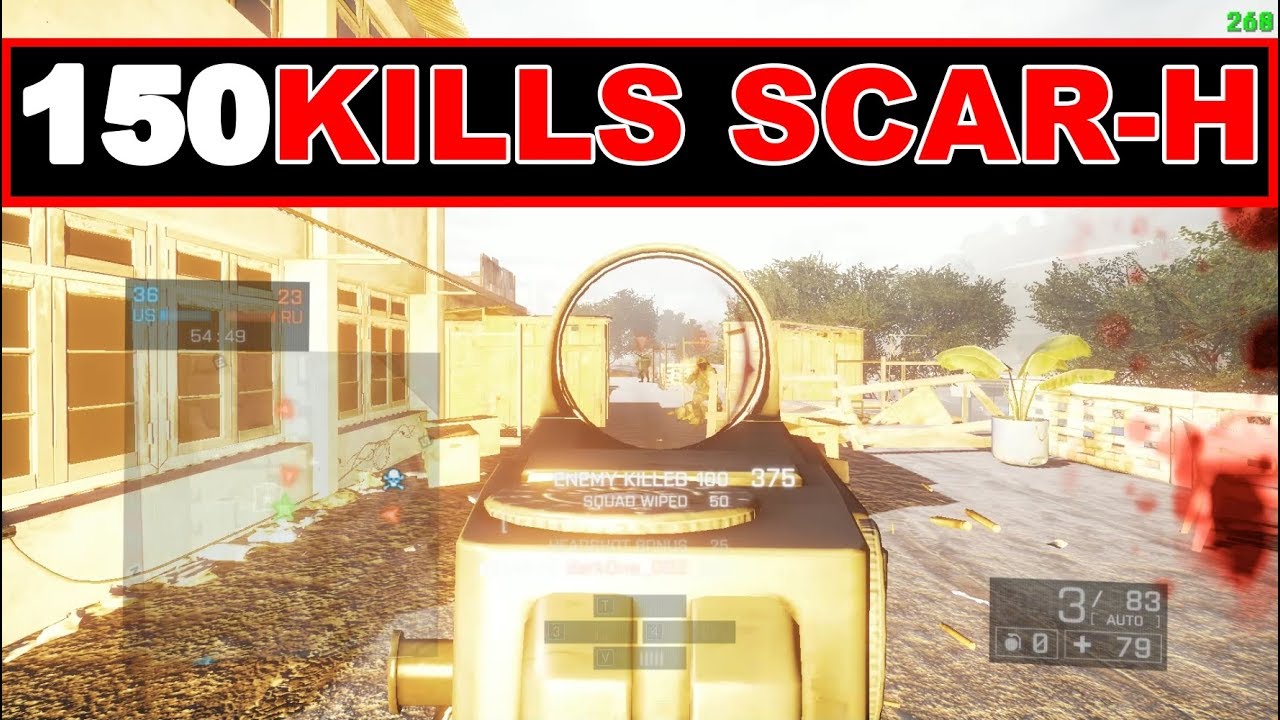 Battlefield 4 - 150 KILLS in Flood Zone scar-h Gameplay (New sensitivity 400dpi and 6%)