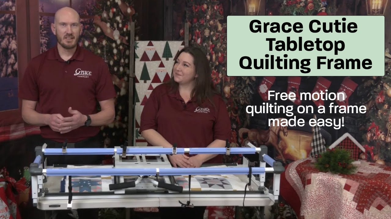Quilting frame for a home sewing machine | Quilting on a frame is easy with the Cutie Tabletop Frame