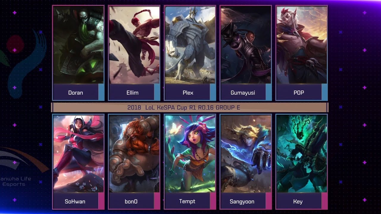 [2018 LoL KeSPA Cup] HLE vs KGS - 1Round Ro16 Group E Game 1
