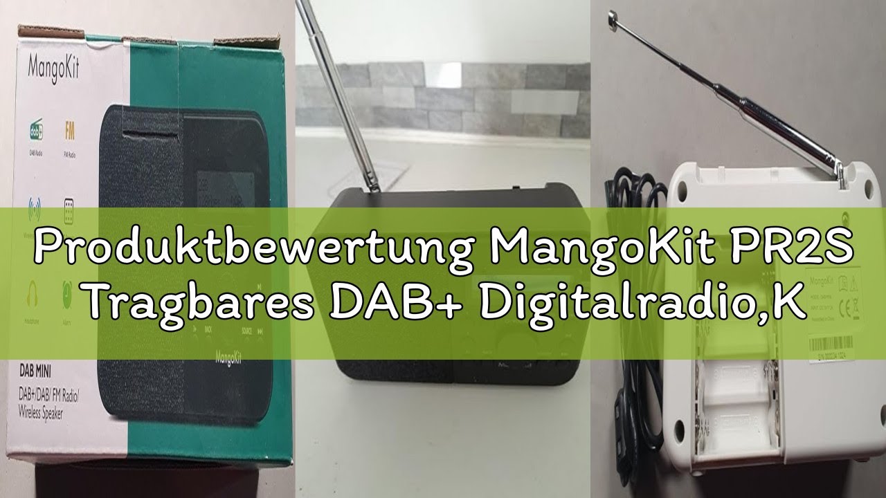 Produktbewertung MangoKit PR2S Tragbares DAB+ Digitalradio,Küchen-FM-Radio,Bluetooth-Lautsprecher,Pe