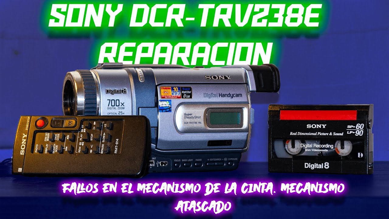 Sony DCR-TRV238E Mecanismo de cinta atascado. Reparación