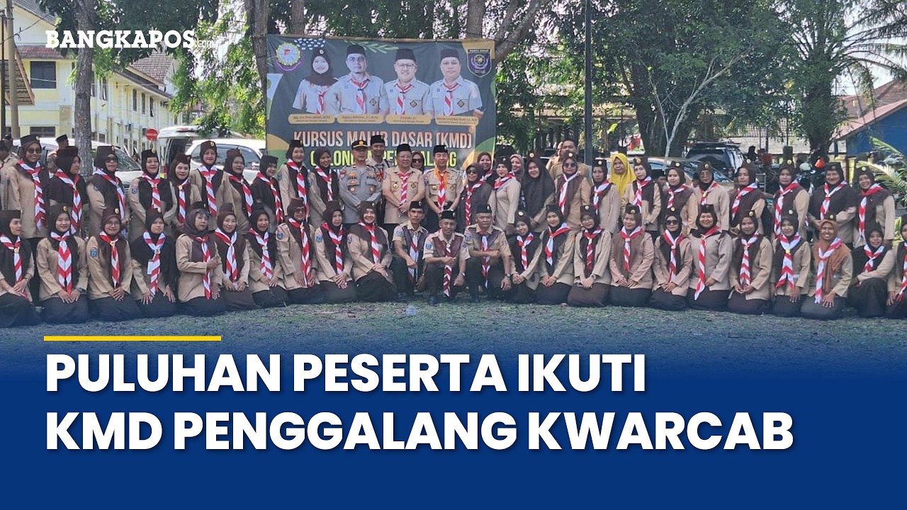 Puluhan Peserta Ikut dalam Kursus Mahir Dasar Golongan Penggalang Kwarcab Pramuka Bangka Tengah