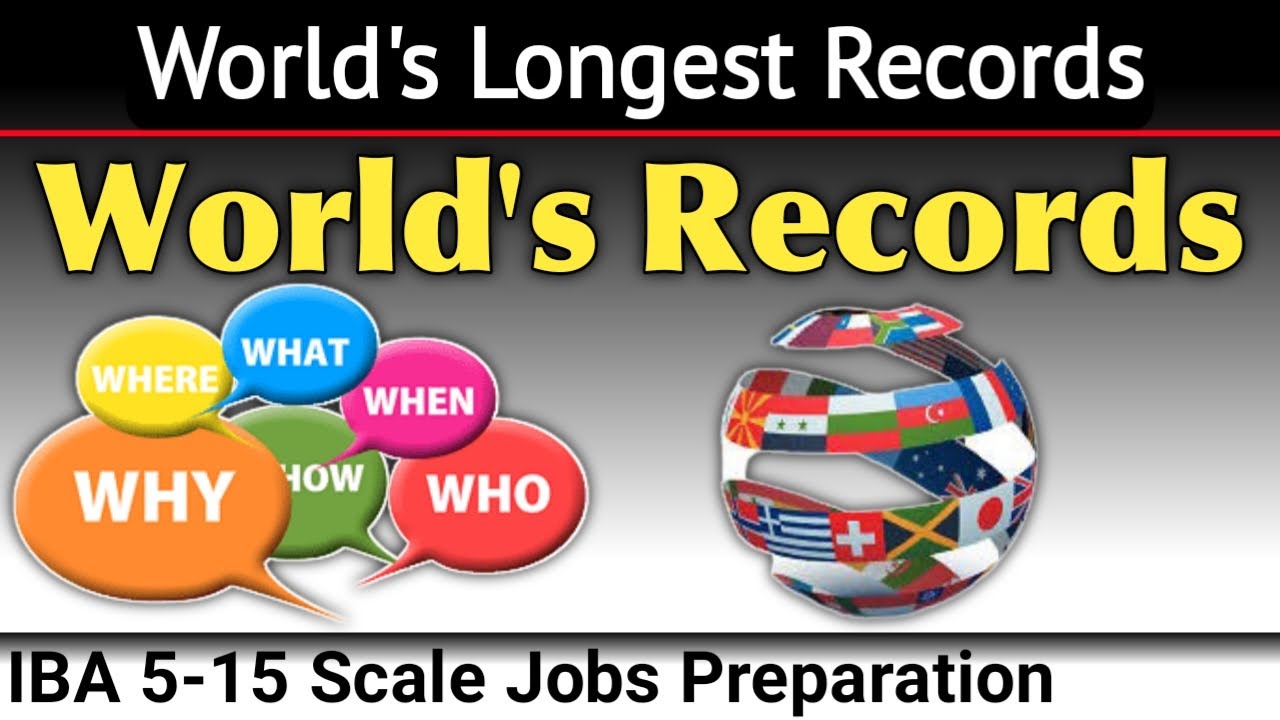 World's Longest Records | Incredible Feats from Various Countries | World Records Trivia | Mcqs