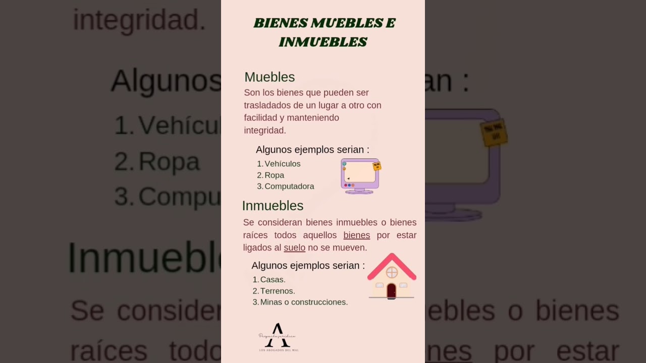 &iquest;Sabias qu&eacute; son los bienes muebles e inmuebles?
